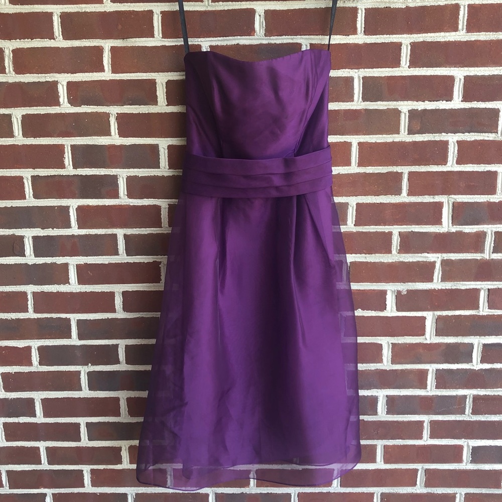 Dessy Collection Bridesmaid strapless midi dress